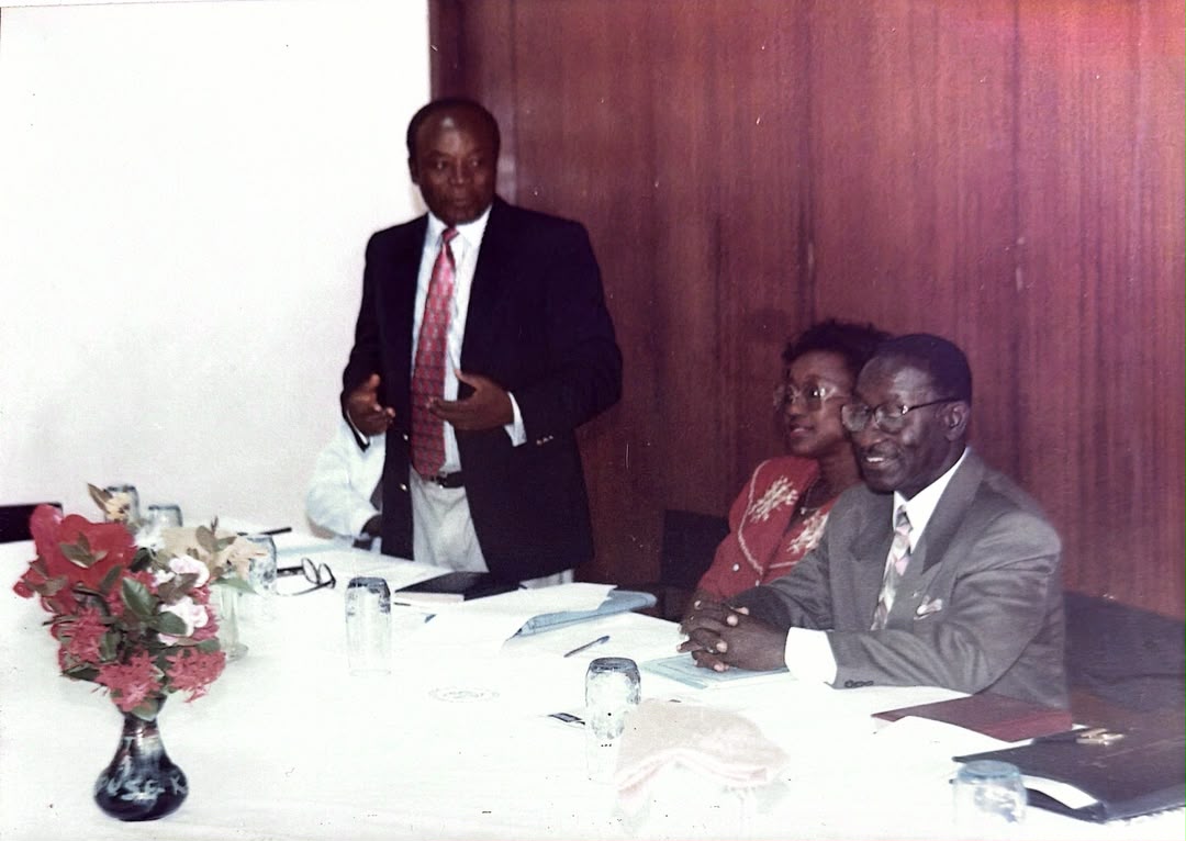 Addressing a meeting at ECG