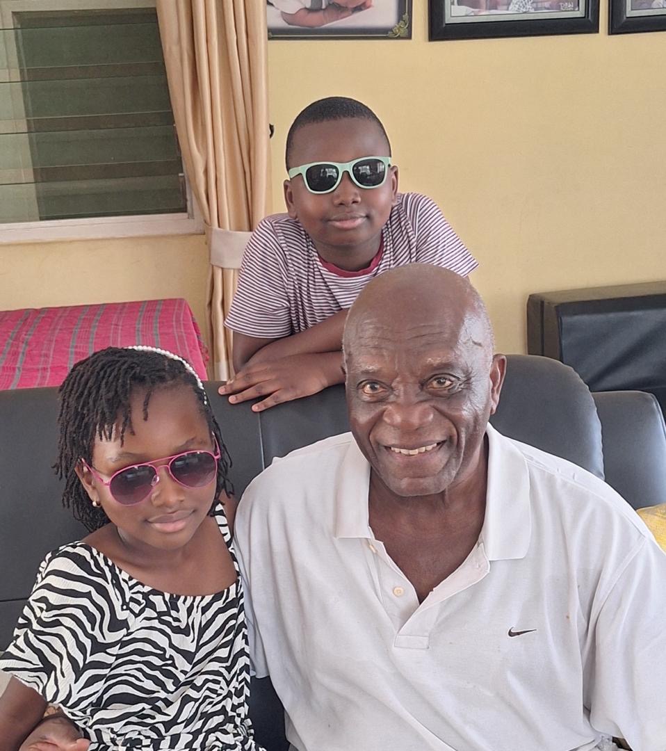 Nana Kofi and Effie with Grandpa David